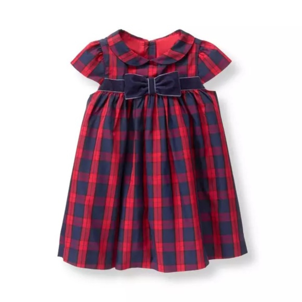 Plaid Red and Blue Kids Dress